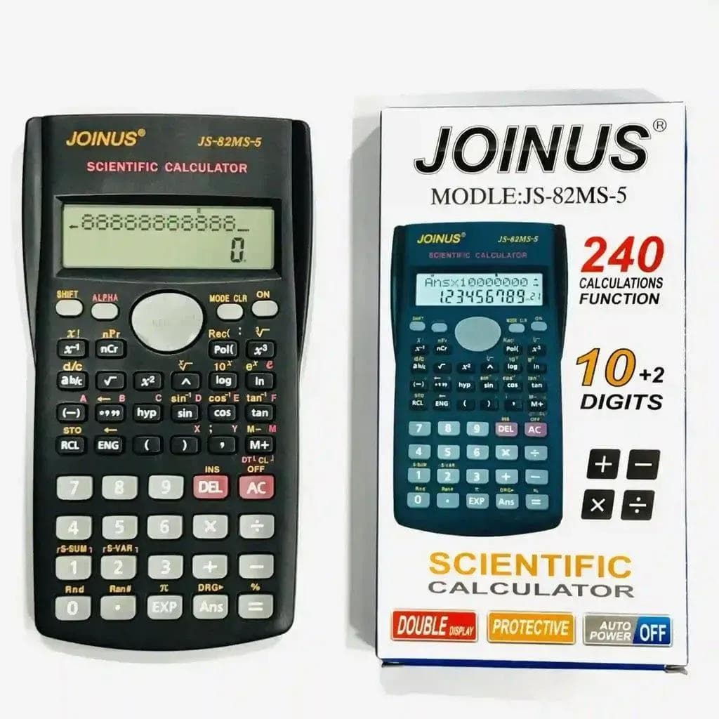 JOINUS 10+2 Digit Scientific Calculator Black ABS Plastic