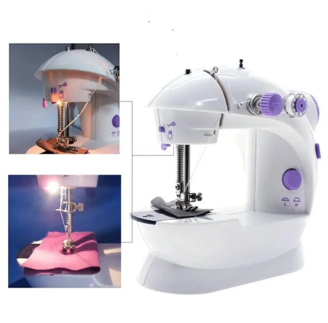 Mini Sewing Machine 5cm Double Thread Portable Black