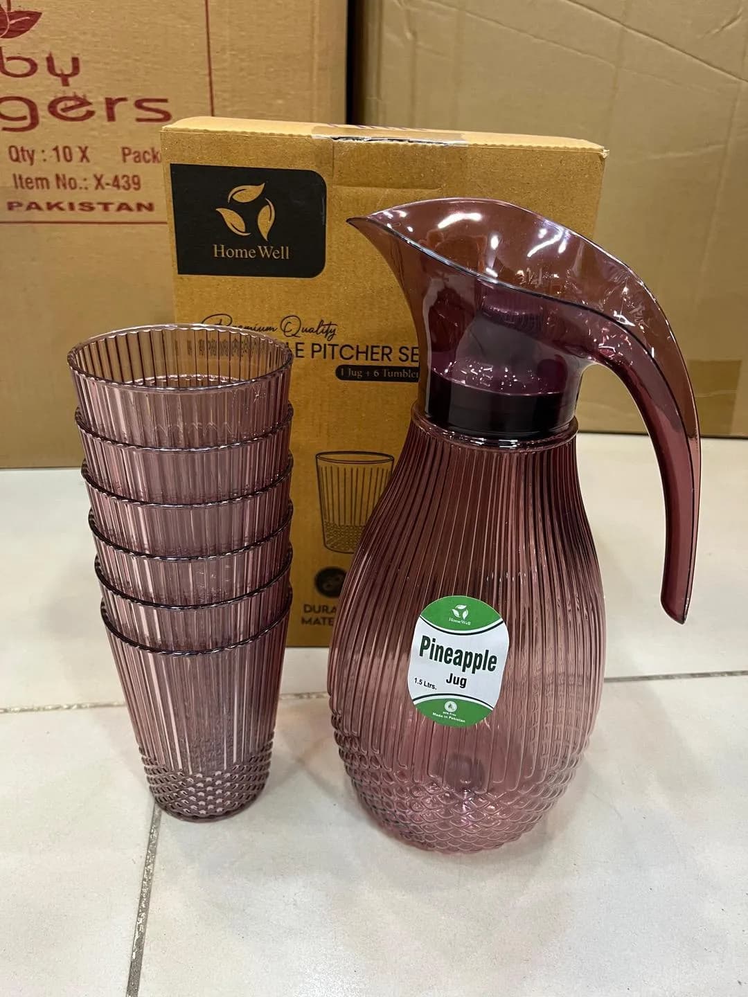 Pineapple Texture Pitcher Set for Kitchen Serving