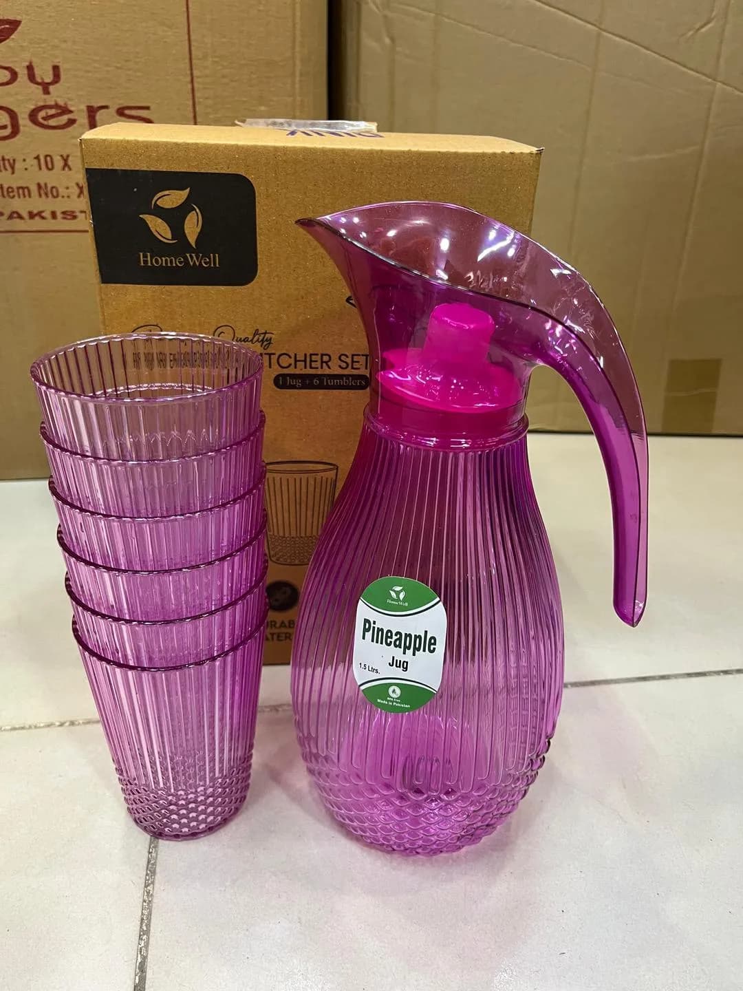 Pineapple Texture Pitcher Set for Kitchen Serving
