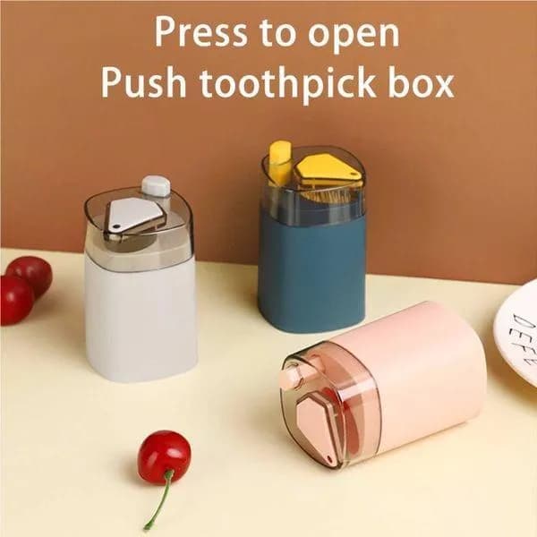Automatic Toothpick Dispenser Green Plastic Set of 1