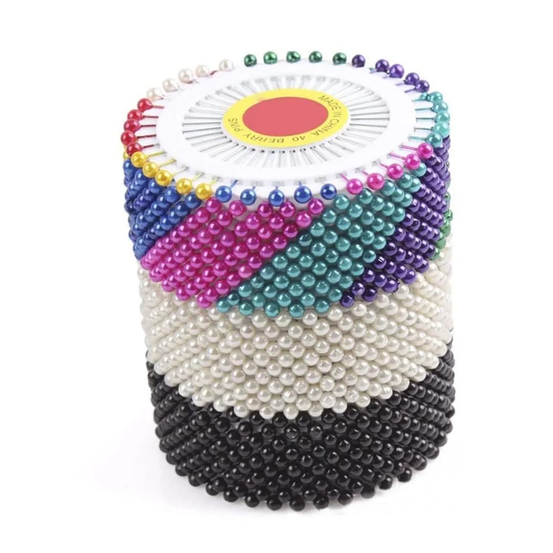 Hijab Pins 40 Pcs Multicolor Pearl Design