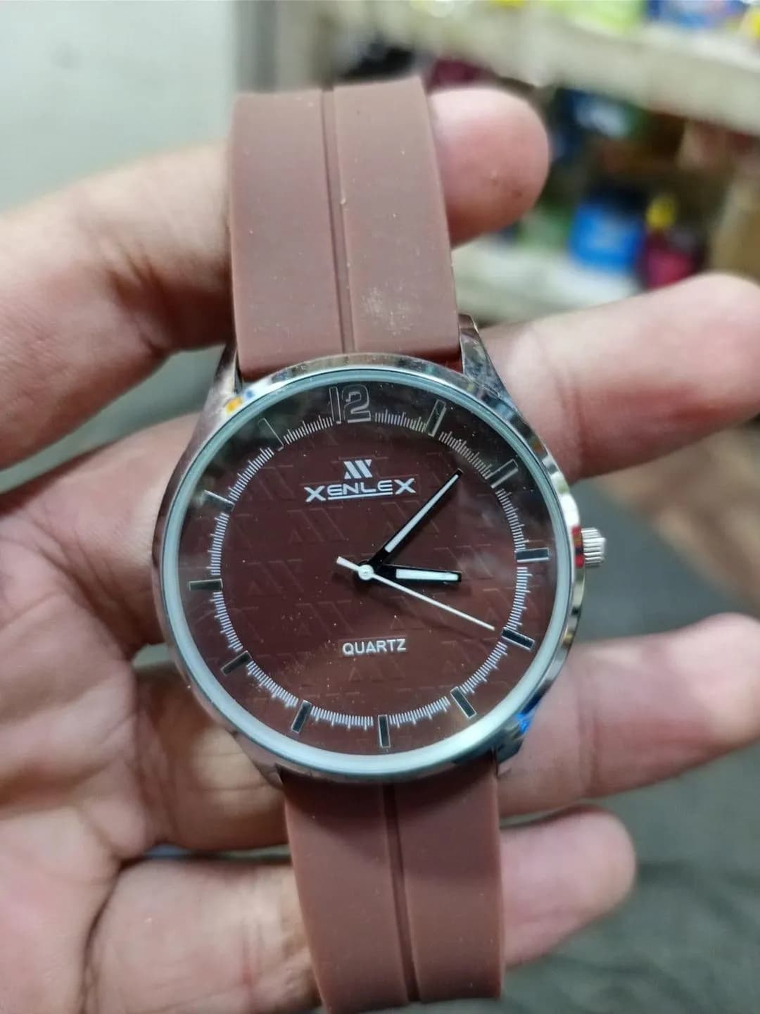 Xenlex Quartz Wristwatch Brown Leather Strap