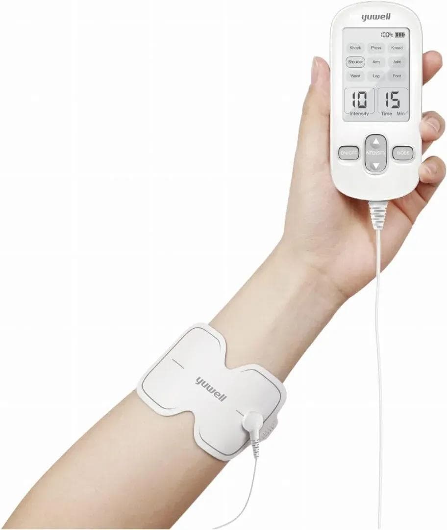 TENS Muscle Stimulator White Rechargeable 700mAh