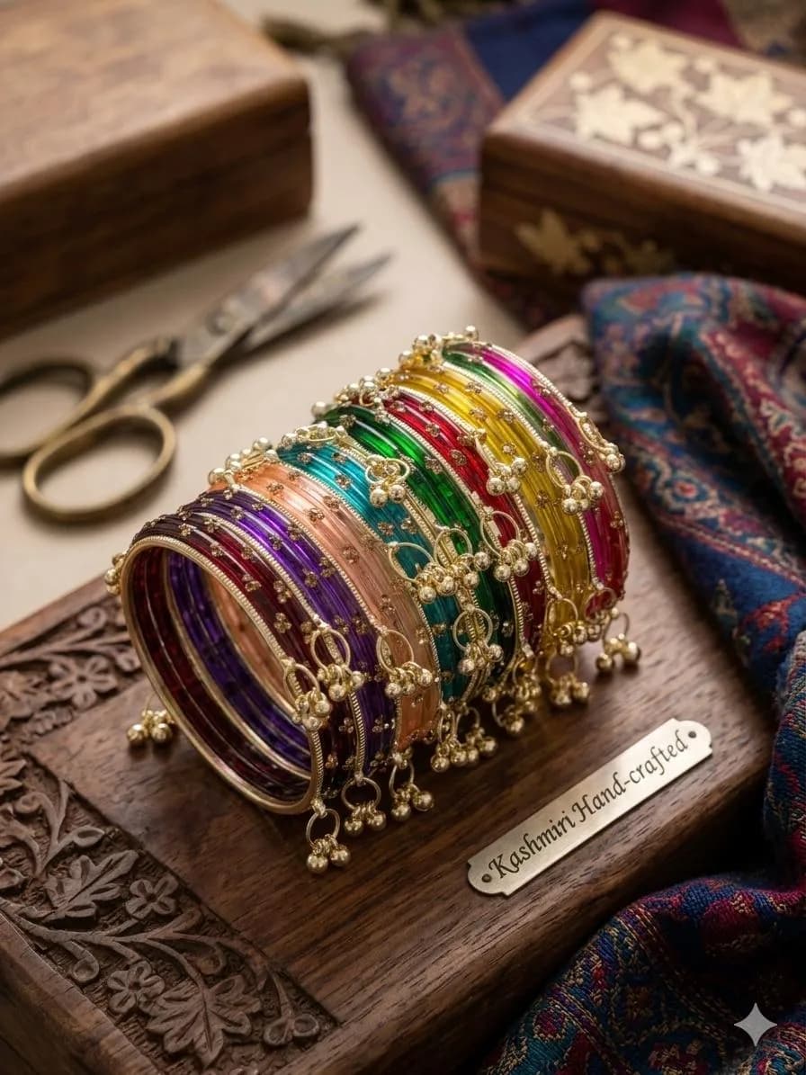 Multi Color Gemstone Bangle Set for Women