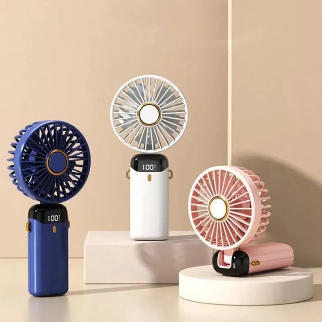 Portable Neck Fan Pink Rechargeable