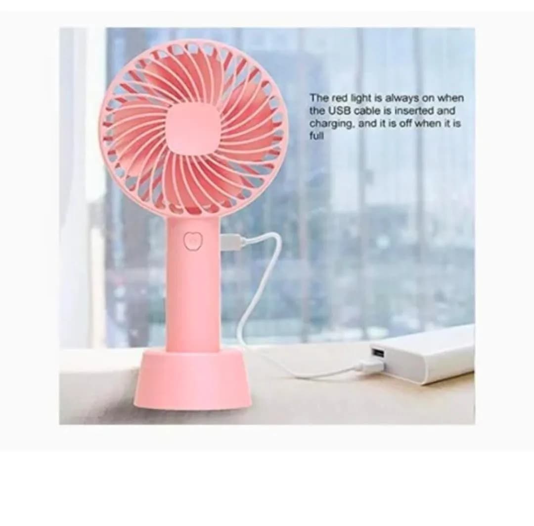 Portable Neck Fan Pink USB Rechargeable