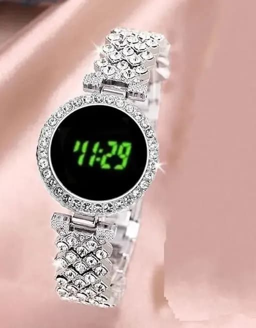 Women's Gold Digital Analog Watch 12:00