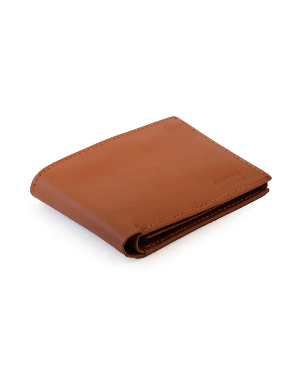 Men's Leather Wallet Brown Folded