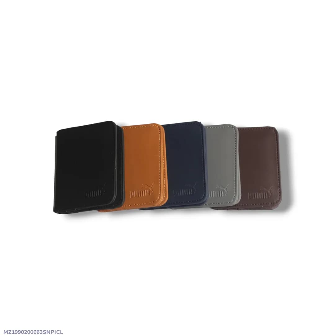 Men's Leather Wallet 6 Card Slots Black Brown Two Sides