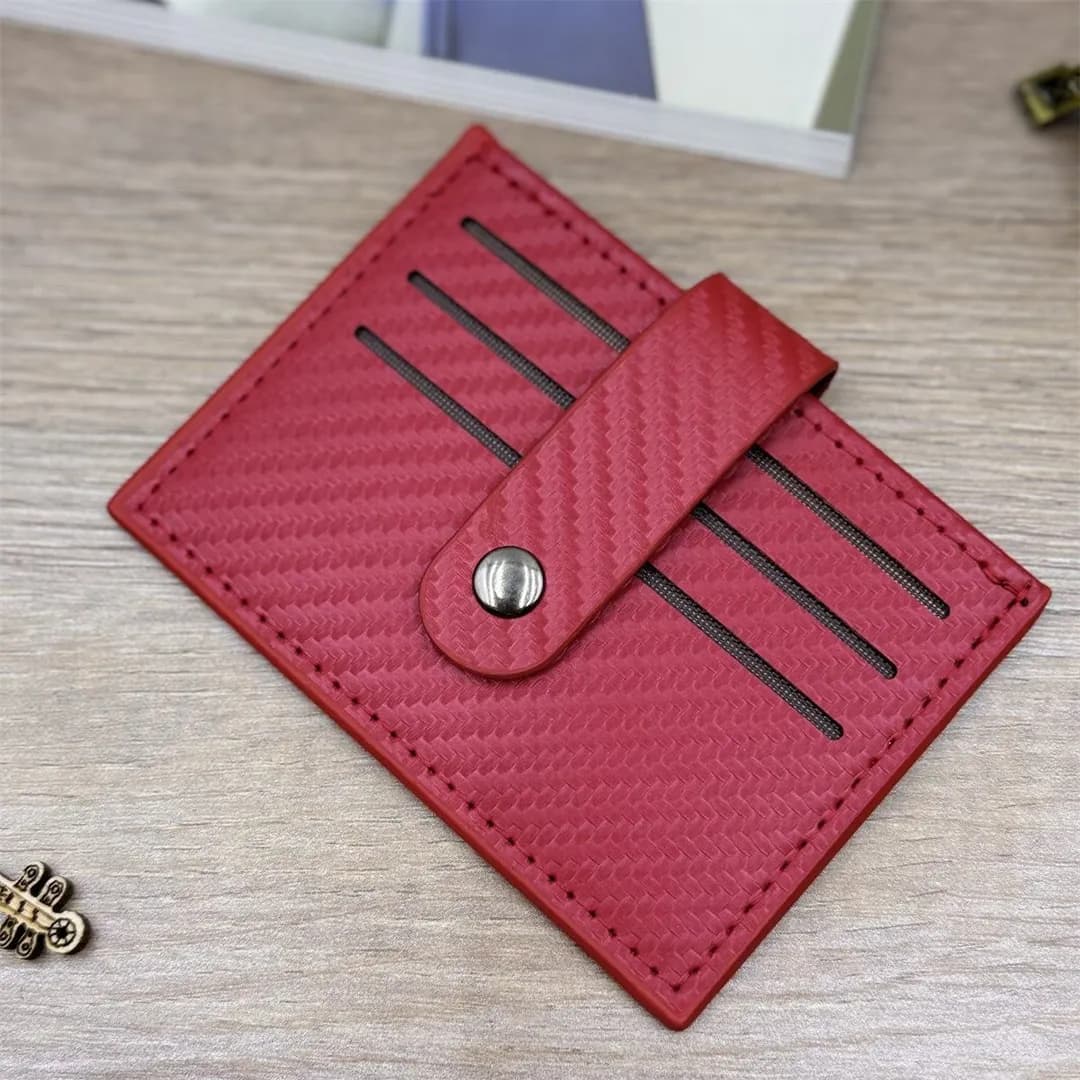 Men's Black Leather RFID Wallet with 6 Card Slots