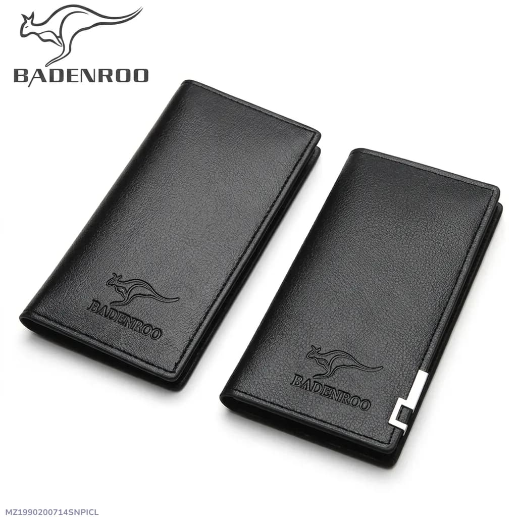 Imported Long Fold Leather Wallet Men's PU Leather Wallet