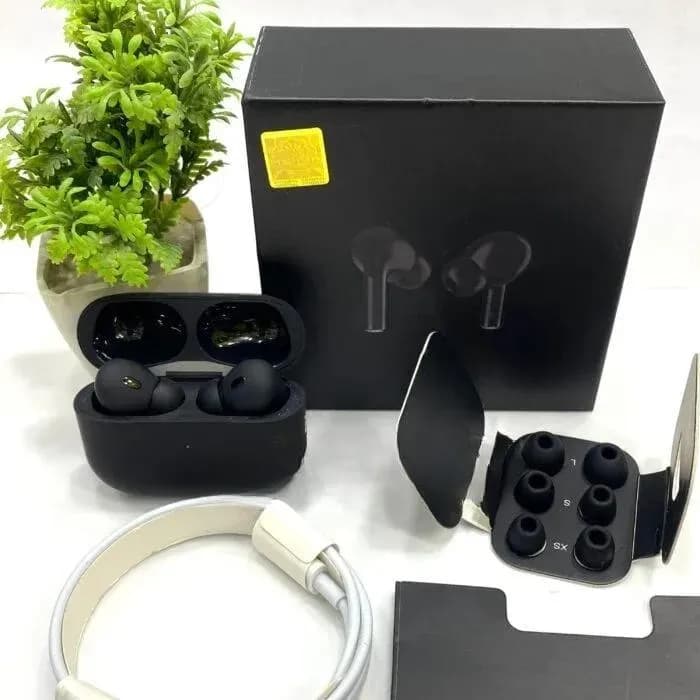 Black Wireless ANC Airpods with Fast Charge & Transparency Mode
