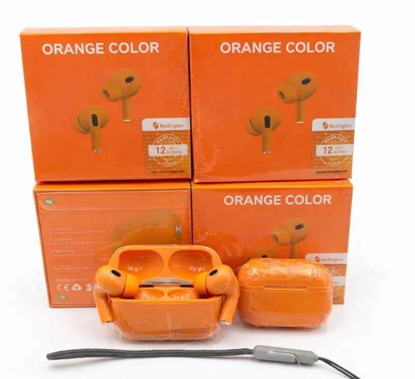 Orange Color Wireless Earbuds with Fast Charge