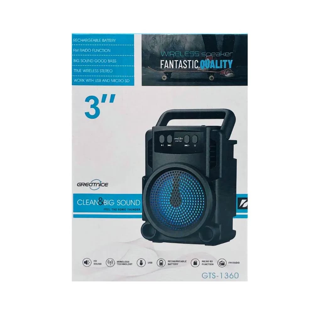 3 Inch Portable Bluetooth Speaker with Wireless Charging