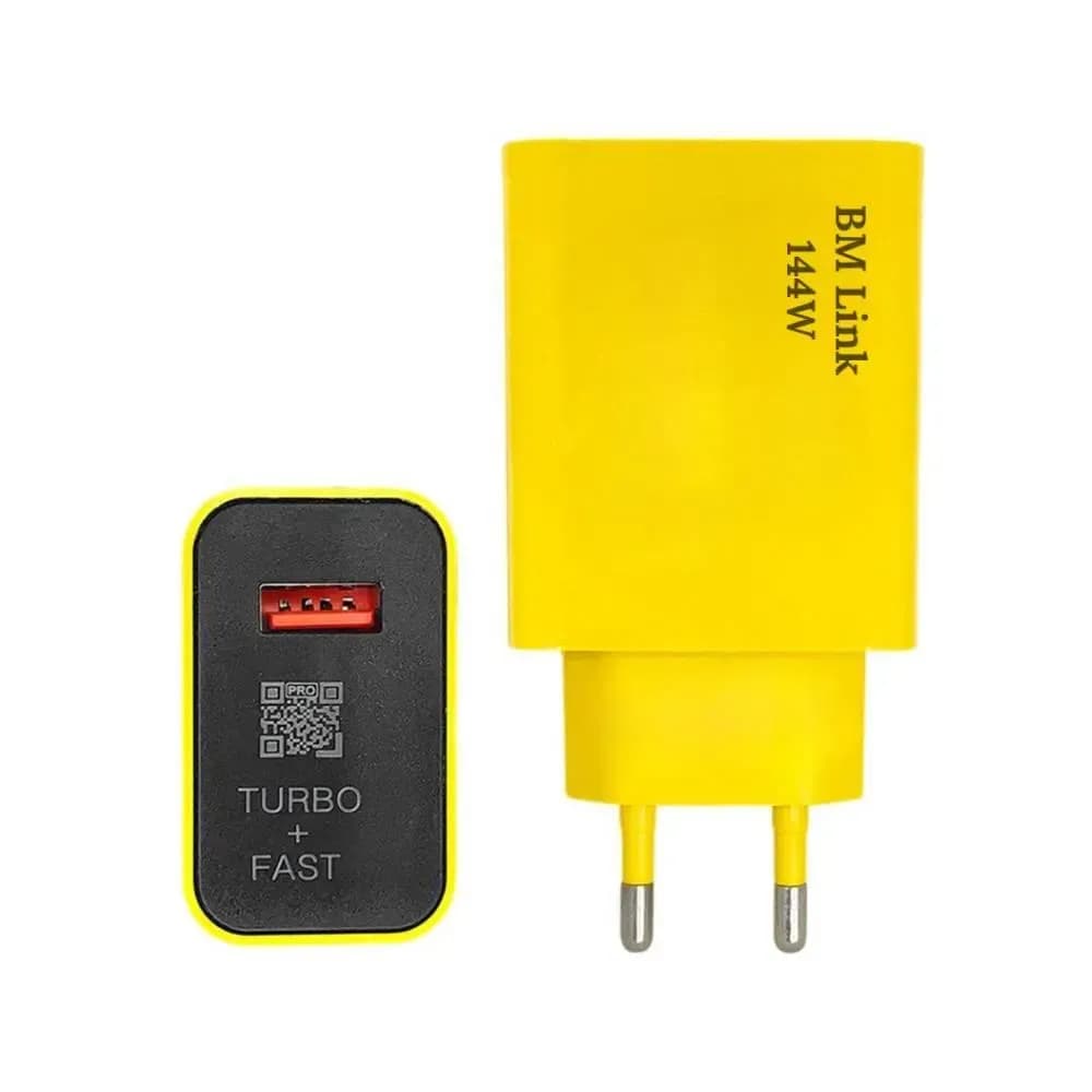 Mini Power Adapter Type C Turbo Fast Yellow