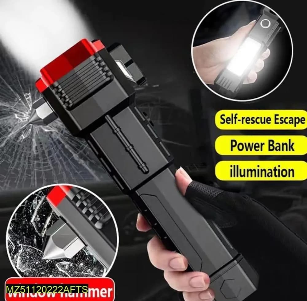 LED Search Light Hammer with Power Bank & Window Hammer