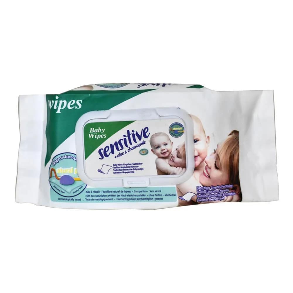 Baby Wet Wipes 80 Pcs Cotton Sensitive Skin Safe