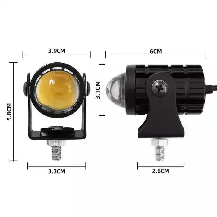 Fog Lights for Motorcycles Black Plastic 3.9CM