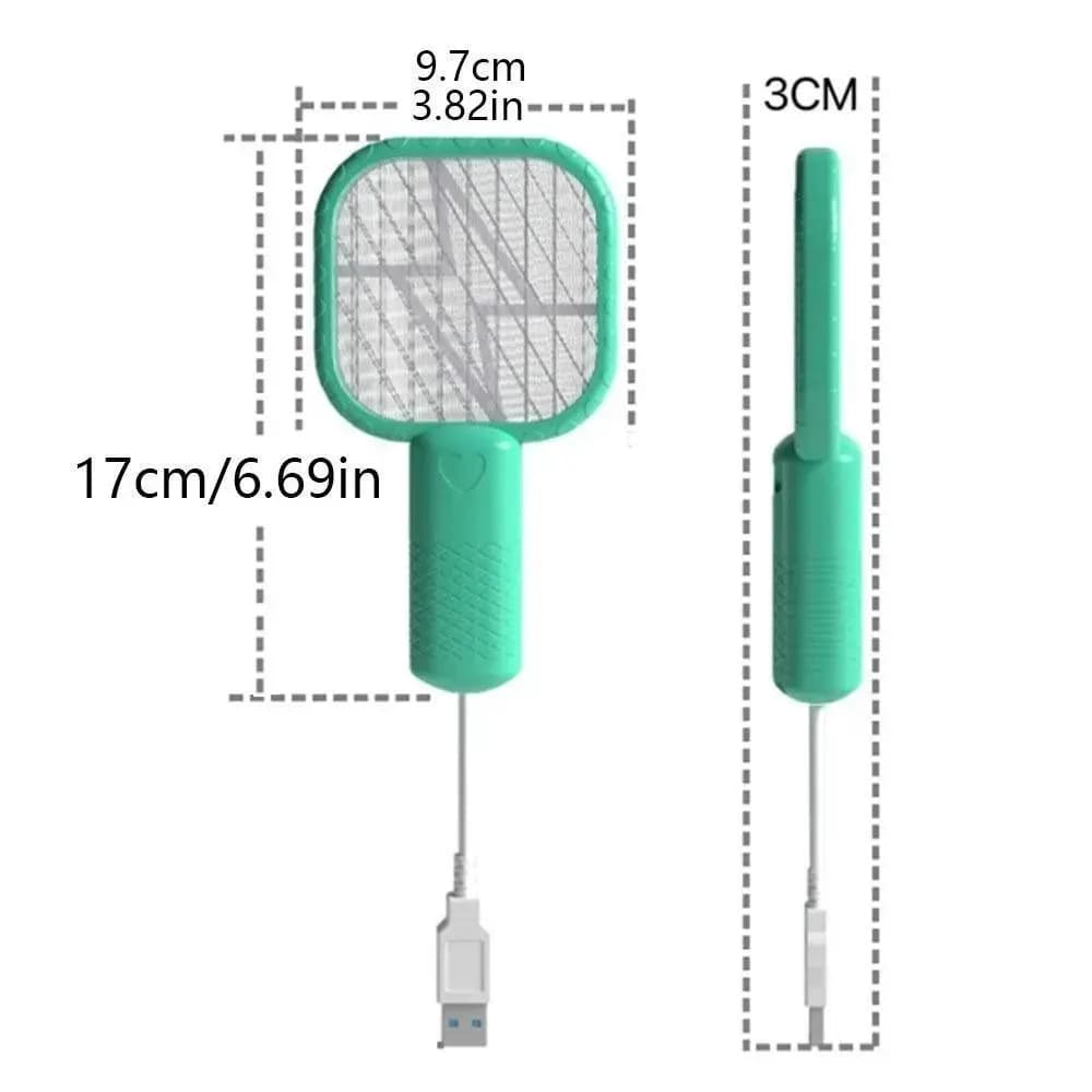 Electric Mosquito Swatter Green 3cm Portable