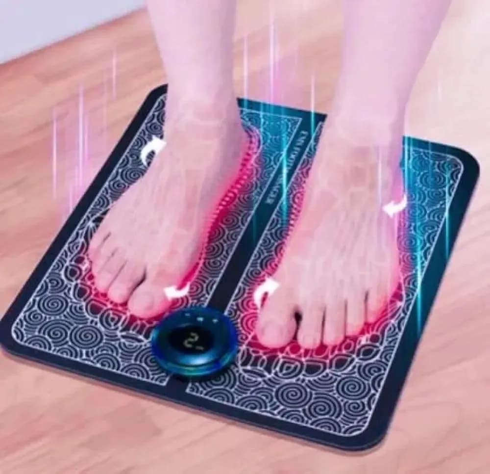 Rechargeable Black Silicone Foot Massager with USB Cable