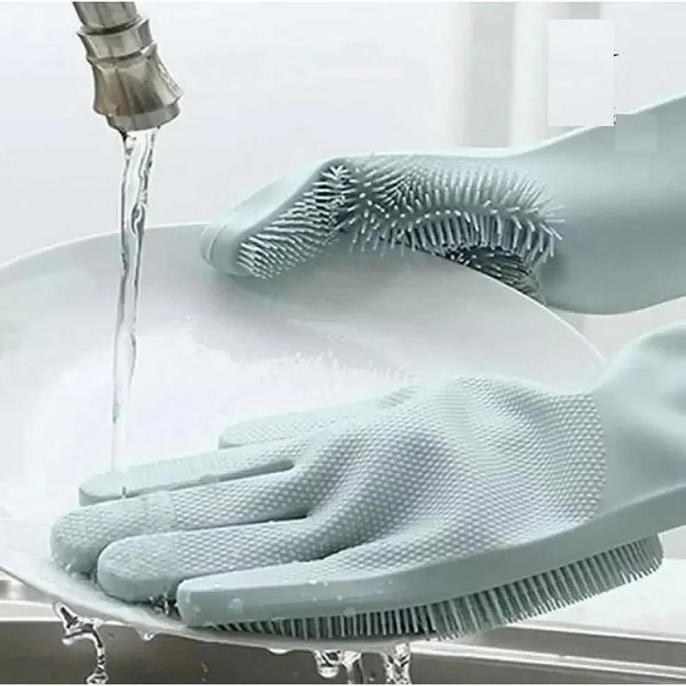 Silicone Kitchen Gloves for Safe Cleaning & Pet Care