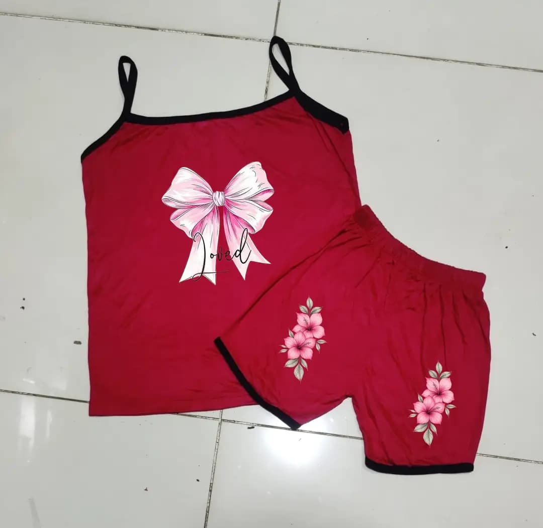 Cotton Jersey Printed Light Weight Camisole Set