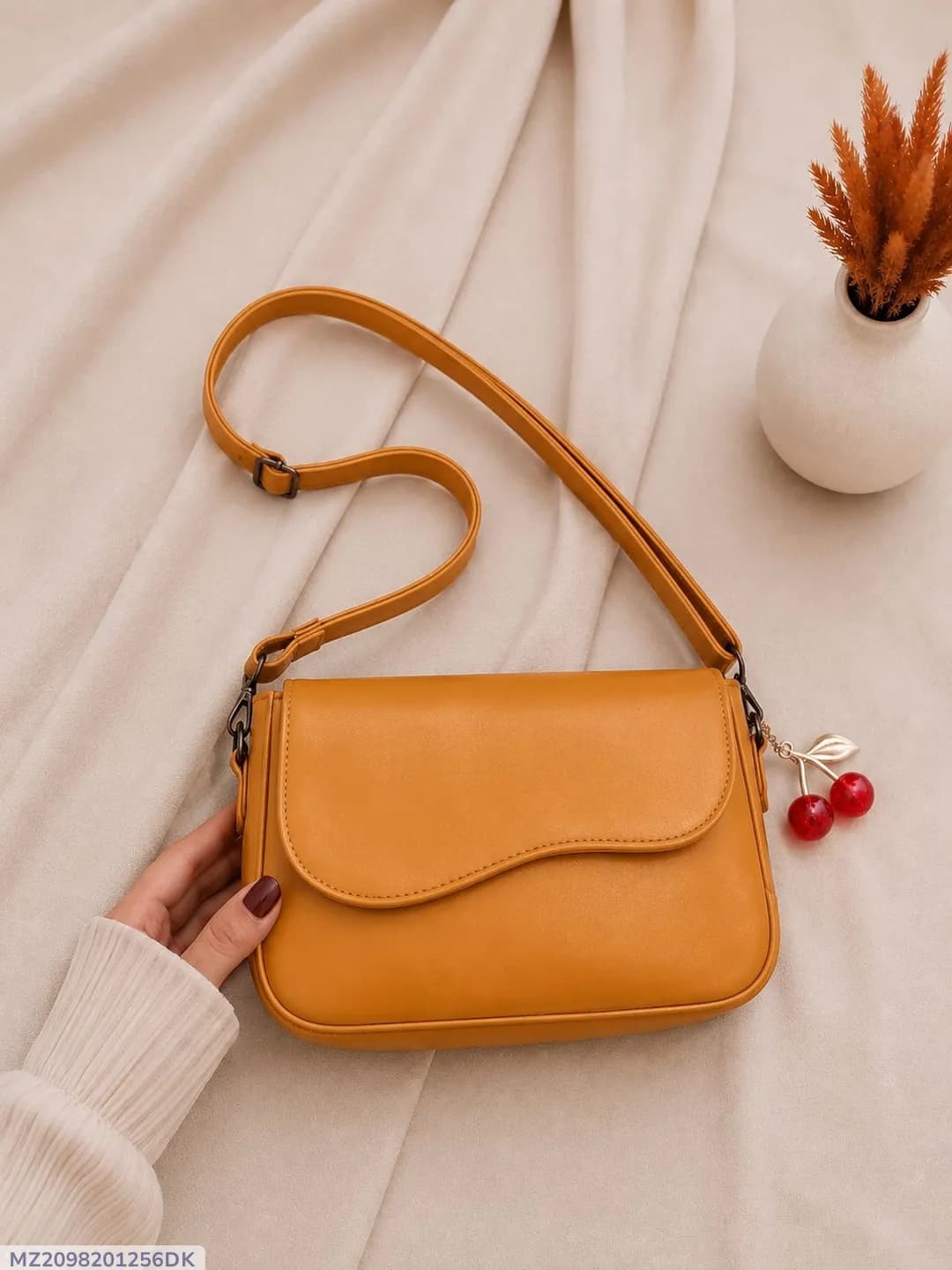 Girl's PU Leather Plain Shoulder Bag