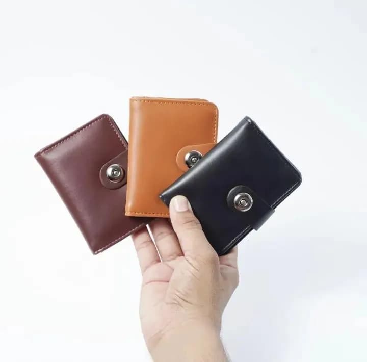 Kids Leather Wallet 8" Black Brown Mustard Cardholder