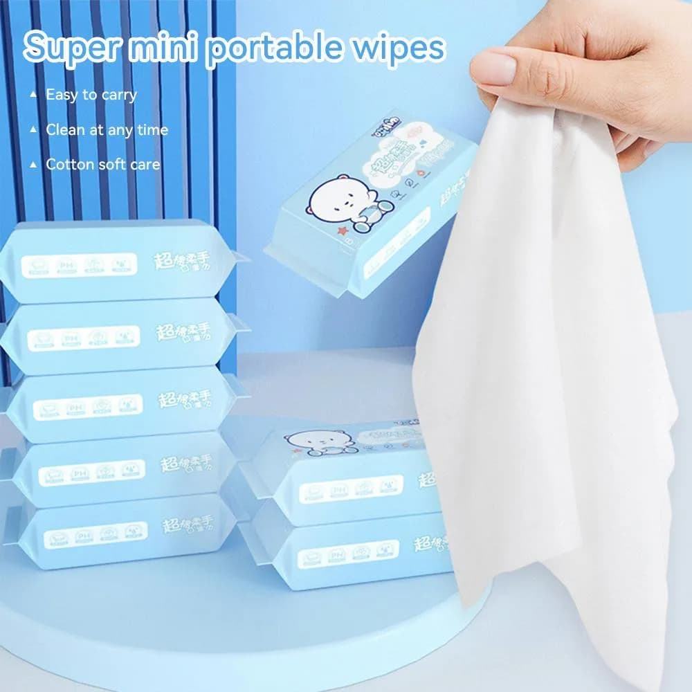 Super Mini Portable Wipes 8 Pack Baby Care