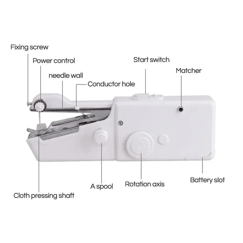 Handheld Sewing Machine 4AA Batteries Lightweight Compact