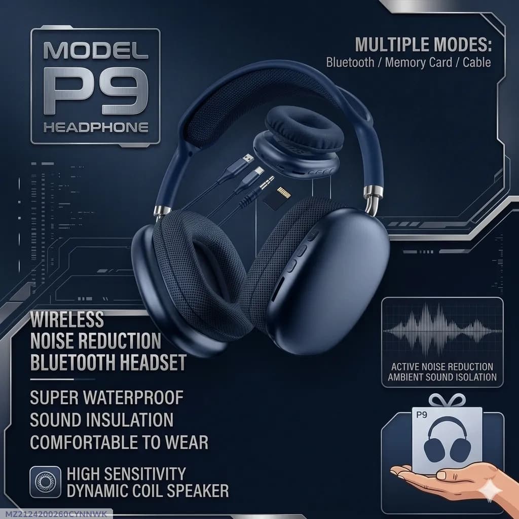 Wireless Bluetooth 5.0 Noise Cancelling Earphones P9