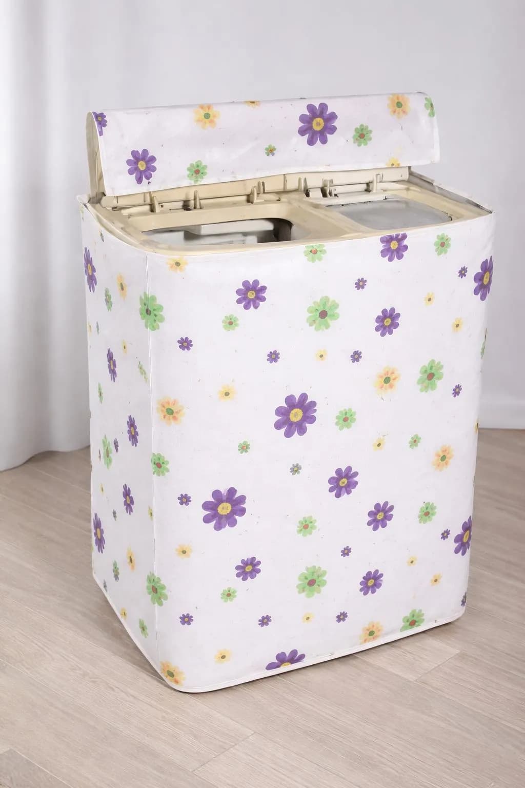 Non Woven Printed Quilt Cover for Washing Machine Green Leaf Design