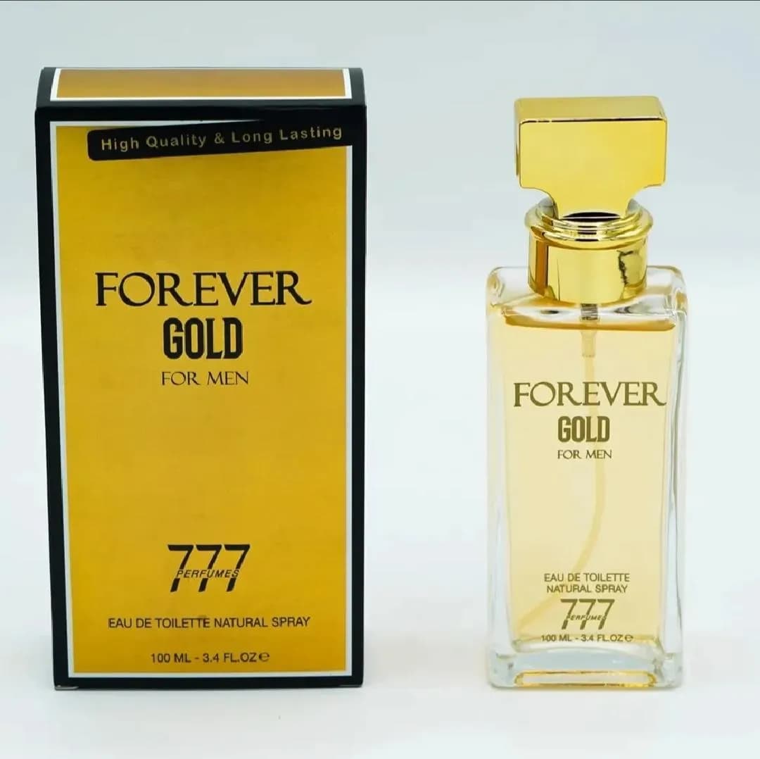 Forever Gold For Men 777 Perfume 100ml Long Lasting Golden