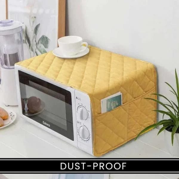 Quilted Dustproof Oven Cover Yellow