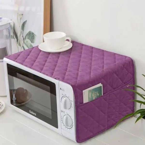 Quilted Oven Cover Dustproof Purple