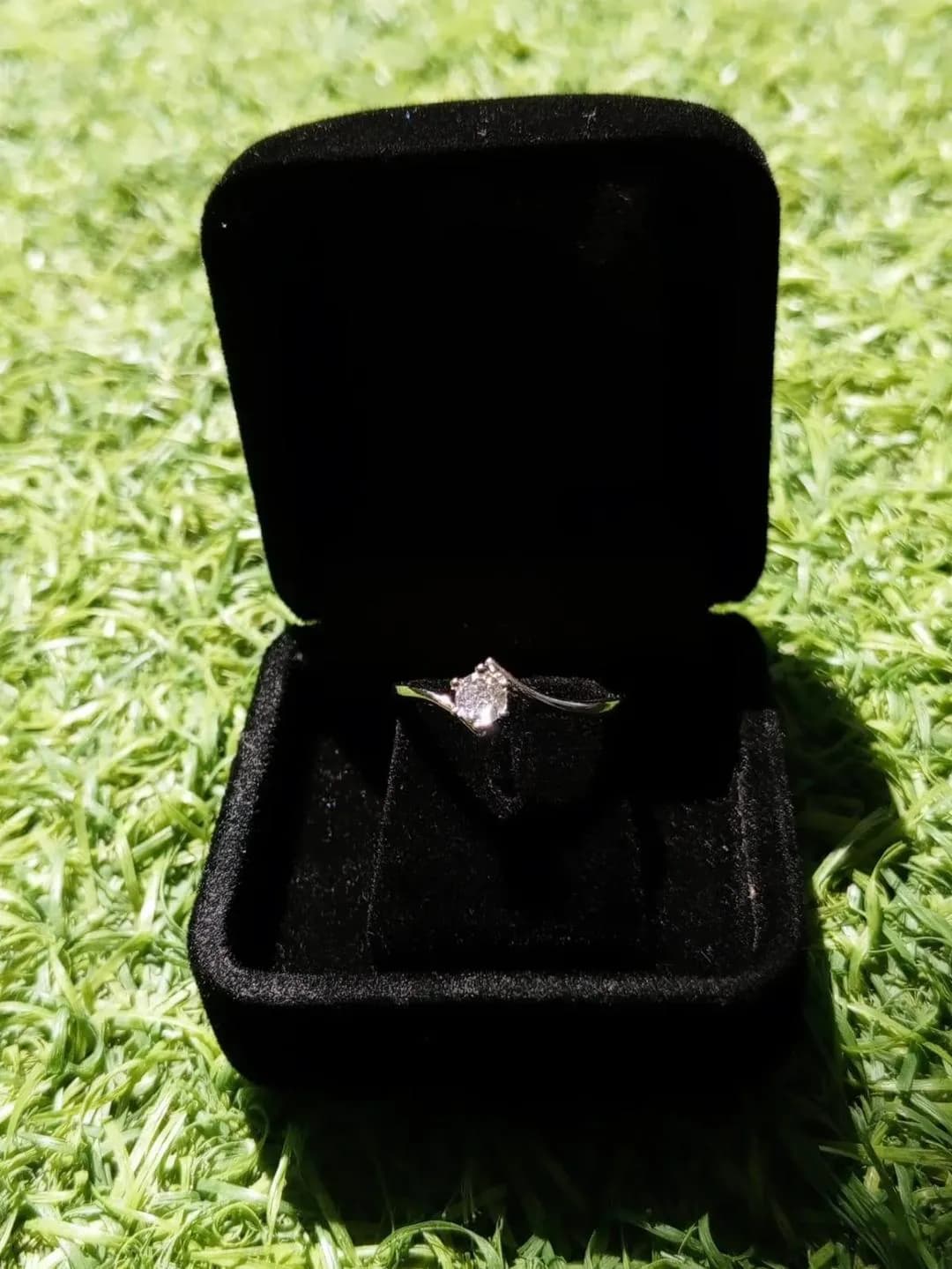 Adjustable Silver Plated Modern Stone Ring for Women