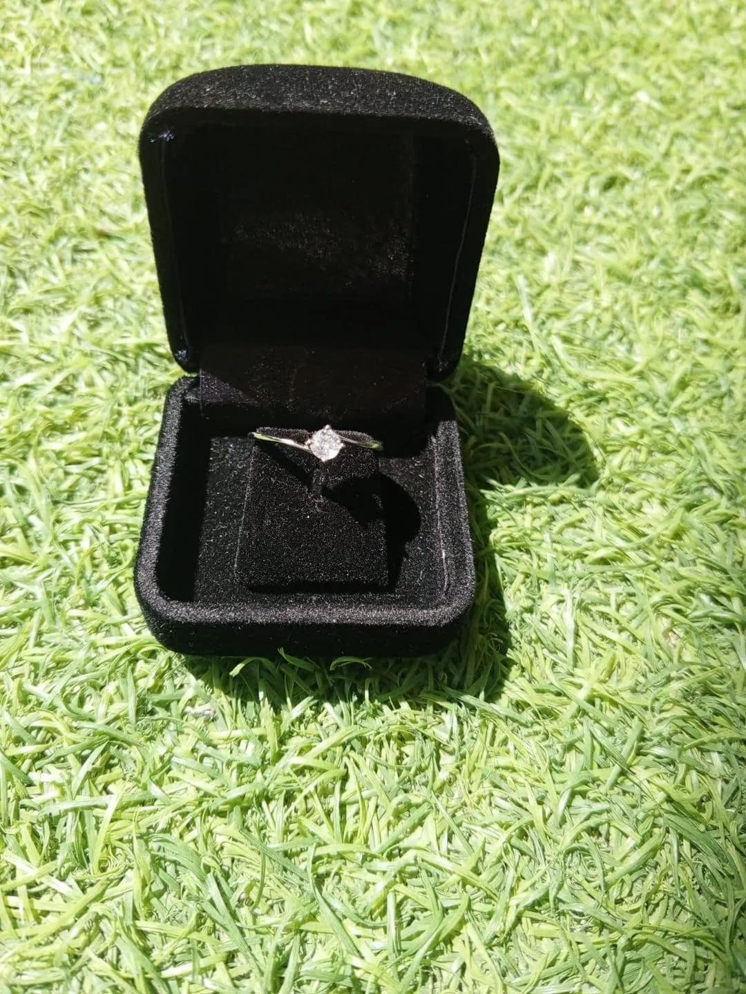 Women Adjustable Silver Plated Pearl Ring 1.6"