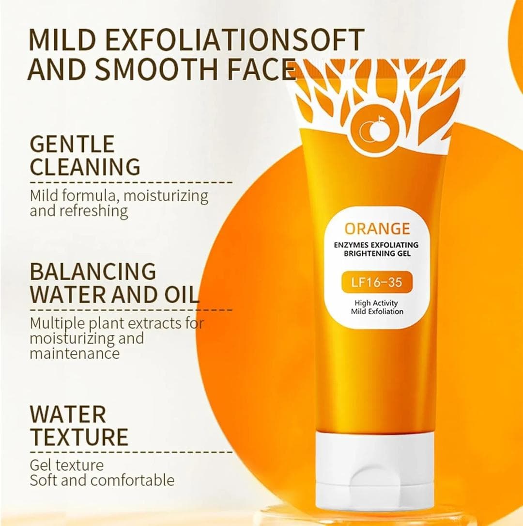 Orange Enzyme Gel Scrub for Brightening & Exfoliation