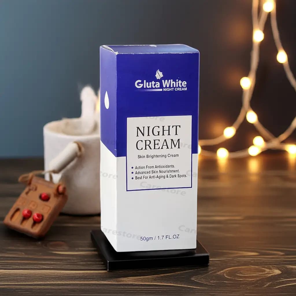 Gluta White Night Cream for Brightening Skin 50gm Anti-Aging