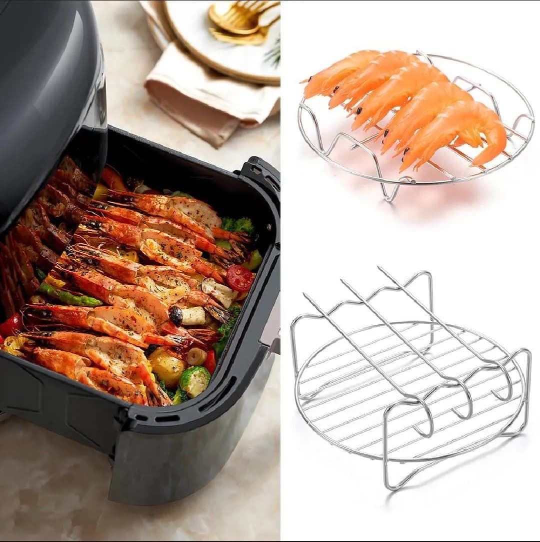 Stainless Steel BBQ Rack for Air Fryer & Steaming