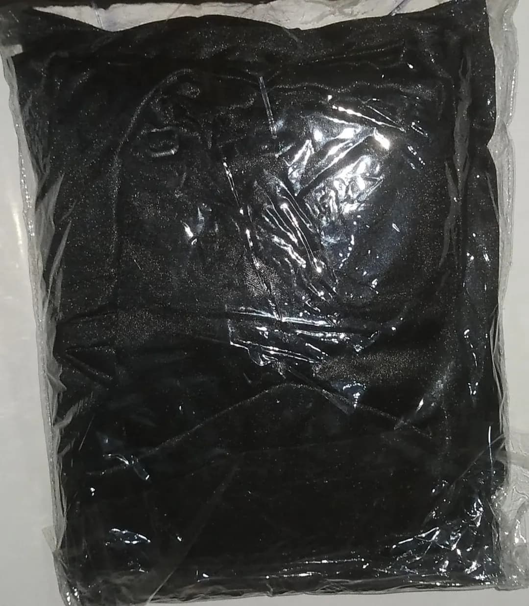 Black Silk V-Neck 4Pcs Nightwear Set for Women
