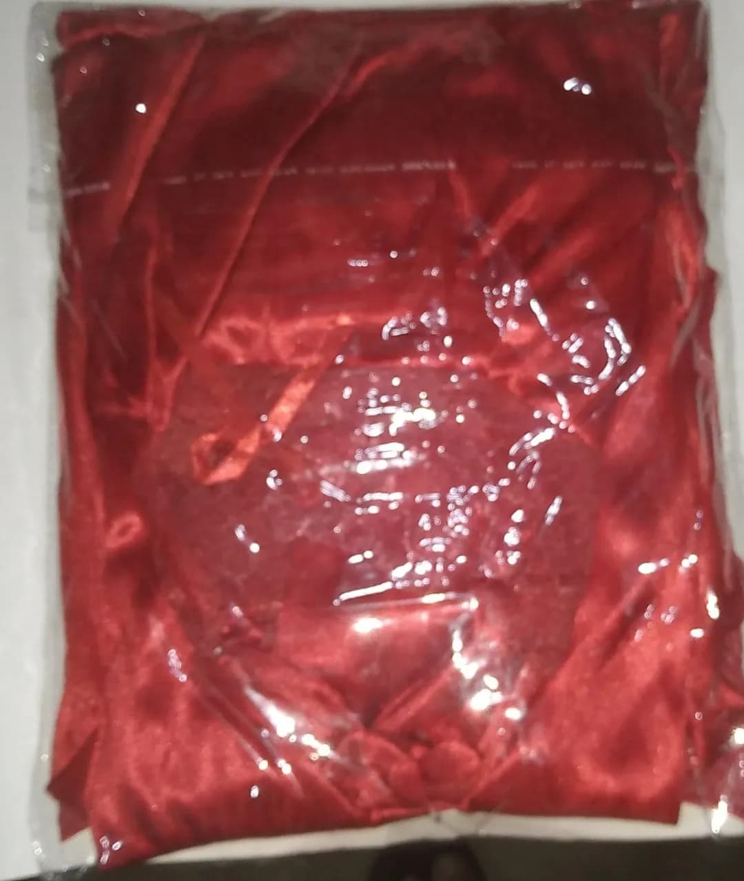 Red Silk Nighty Set 6 Pcs Women Stitched