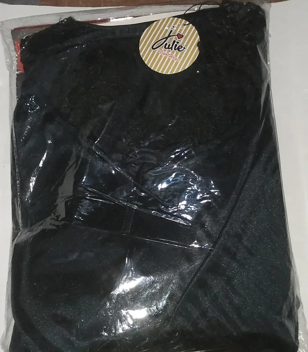 Women Silk Night Suit Black 2 Pcs V-Neck