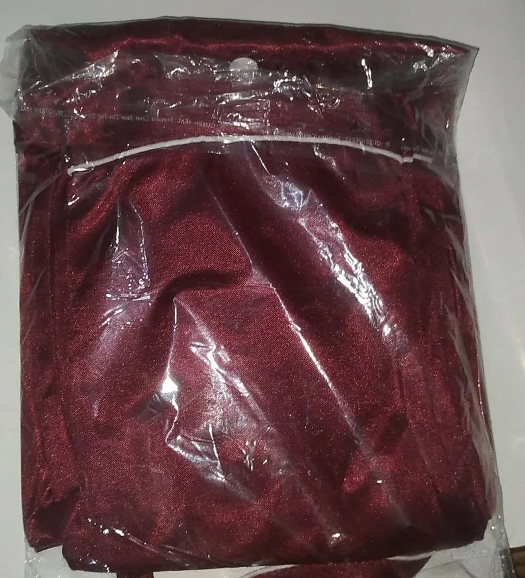 Women Silk Night Suit Maroon 2 Pcs V-Neck
