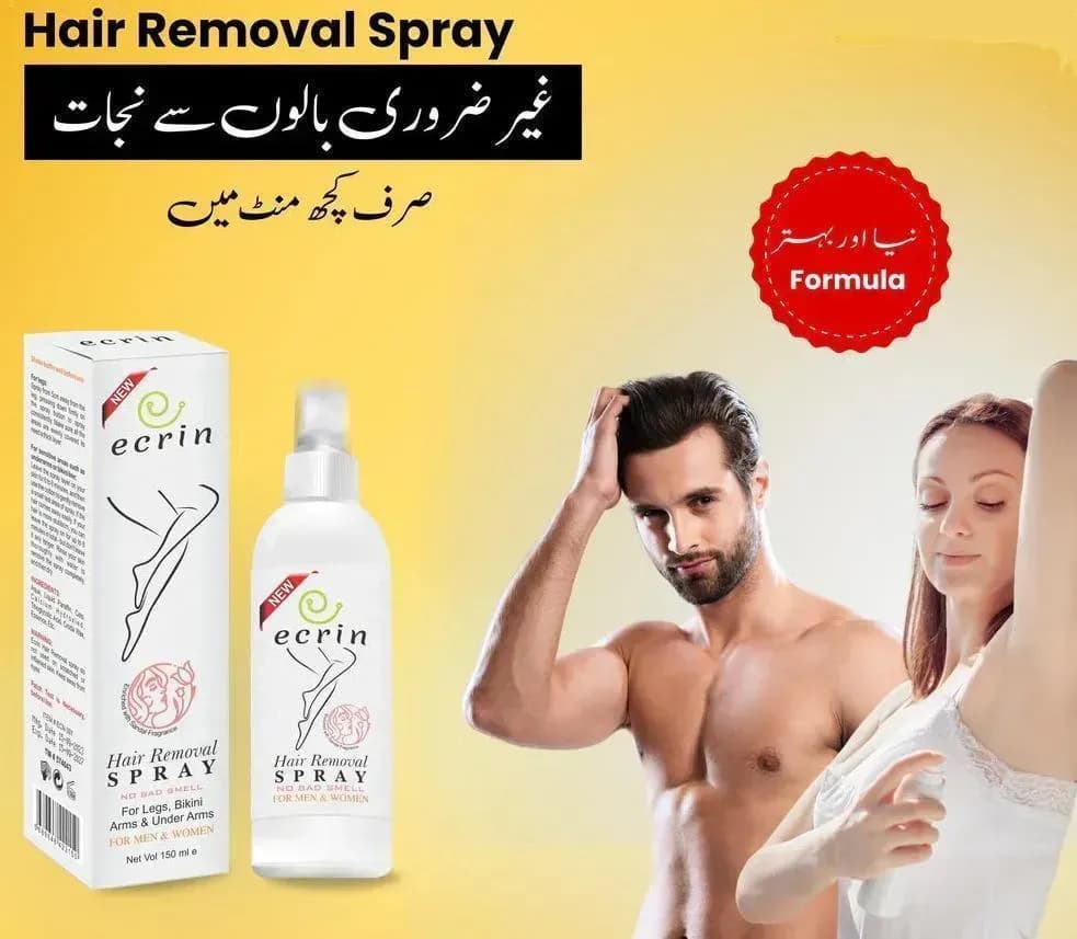 Hair Removal Spray for Smooth Skin, No Irritation, All Skin Types