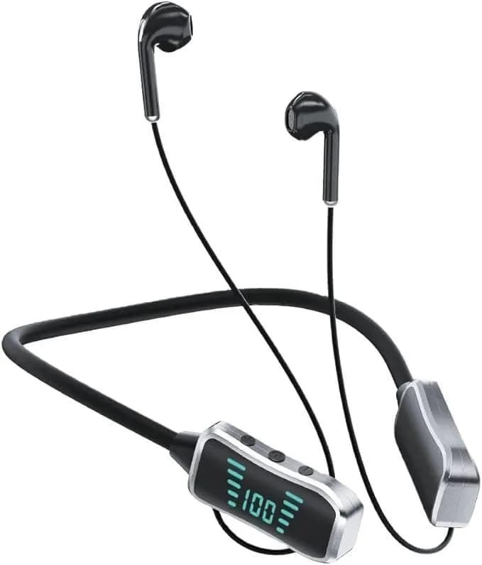Bluetooth Headset with Digital Display & IPX4 Protection