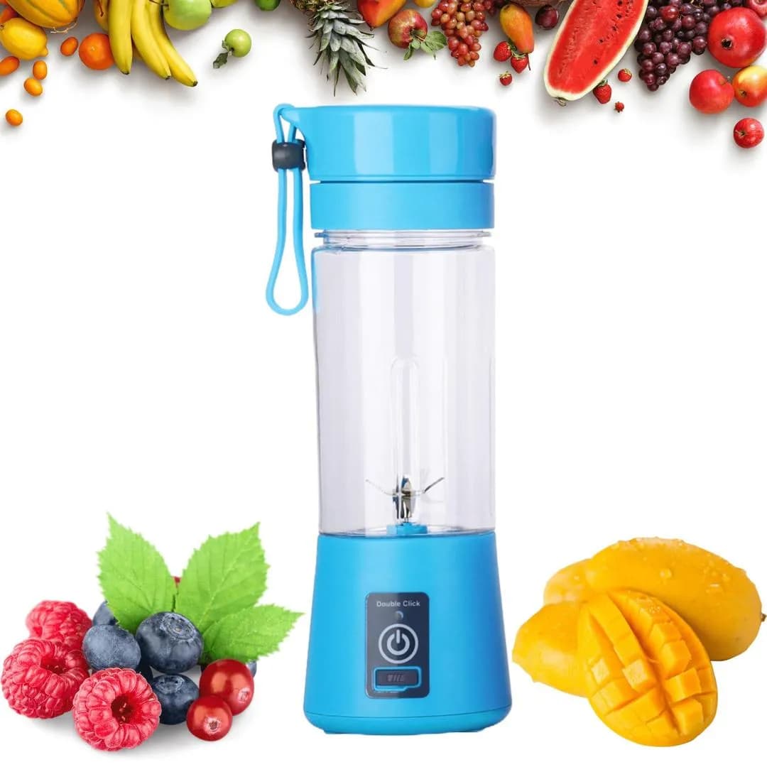 Portable Rechargeable Juicer Blender USB Blue