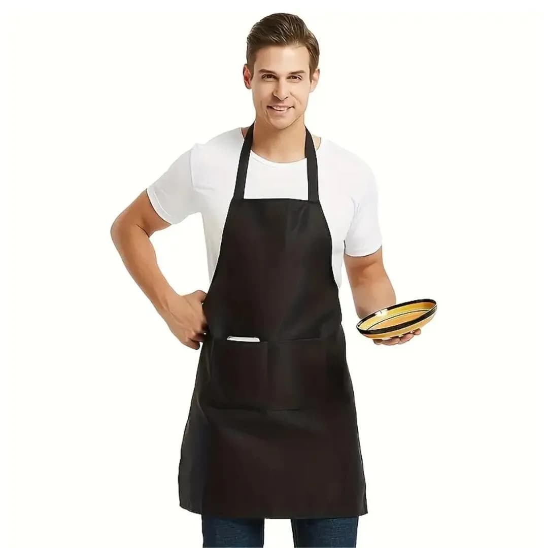 Colorful Plastic Apron - 1 Pc Multicolor Plain Design
