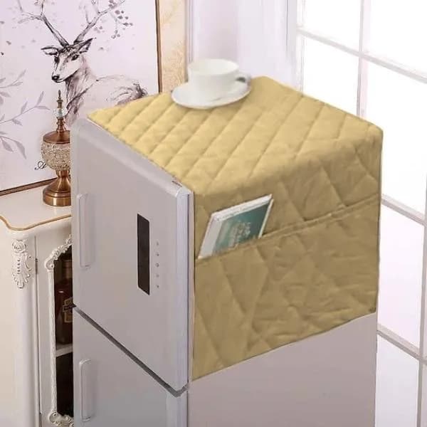 1 Pc Cotton Quilted Refrigerator Cover